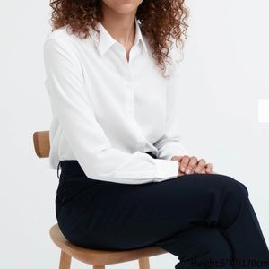 UNIQLO Rayon Long-Sleeve Blouse